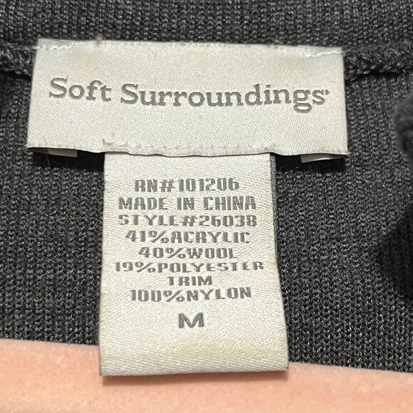 Soft Surroundings Womens Runway Tunic Wool Blend Sweater M Gray Lagenlook Artsy - Picture 5 of 7